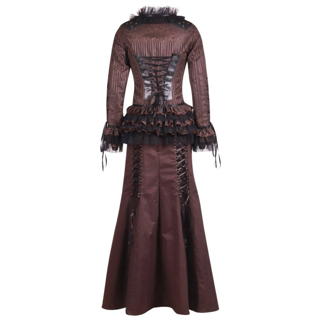 Alex Steampunk Two Piece Long Dress