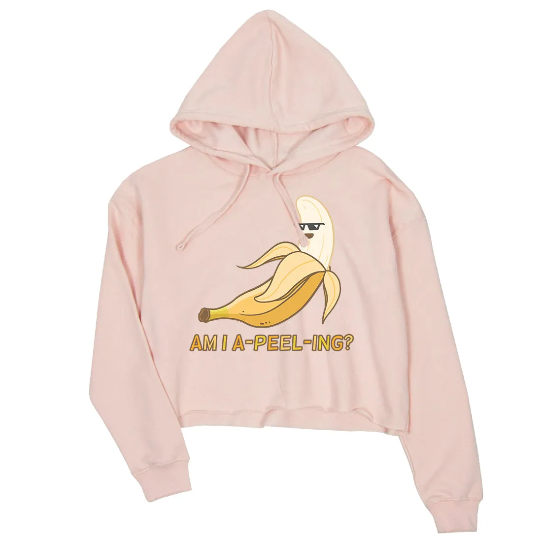 Apeeling Banana Womens Cute Valentines Day Workout Crop Hoodie Gift