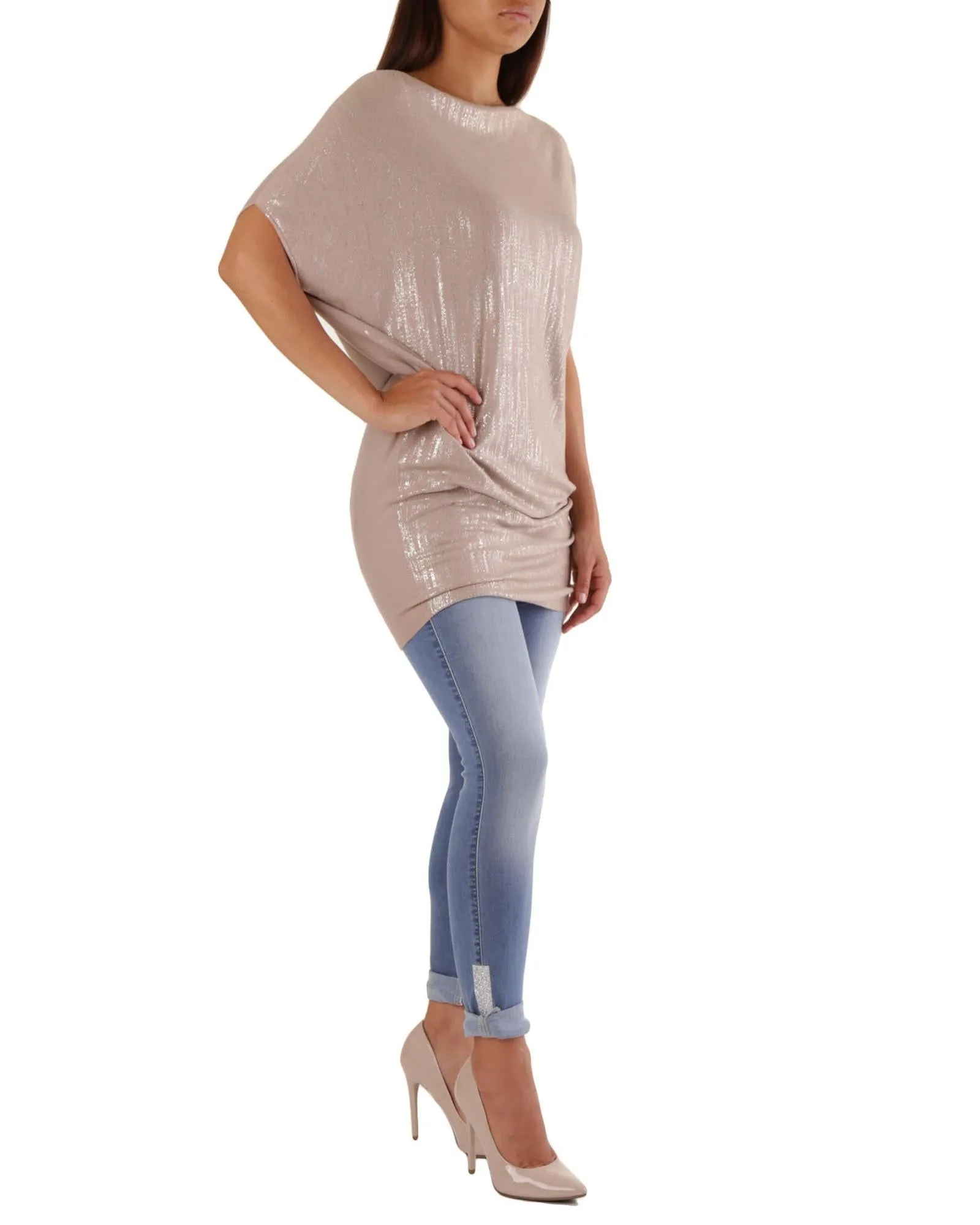 Beige Met Womens T-Shirt