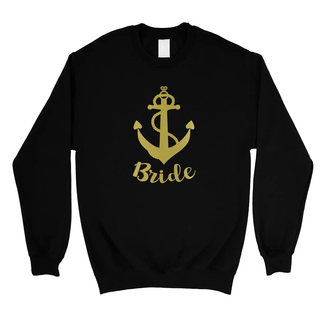 Bride Crew Anchor-GOLD Unisex Crewneck Sweatshirt Thoughtful Fun