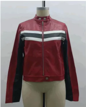 Candy Apple Cropped Leather Jacket Red