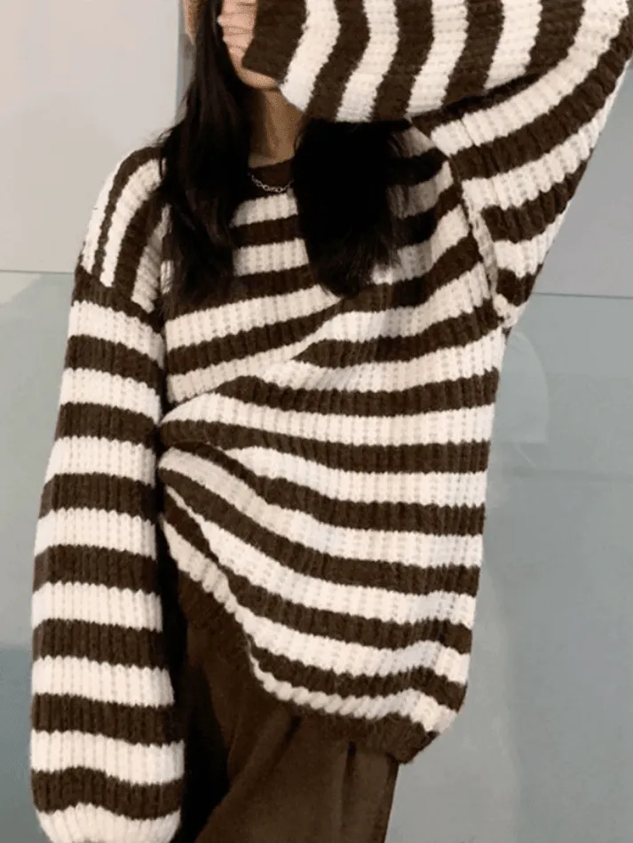 Cozy Striped Pullover Sweater