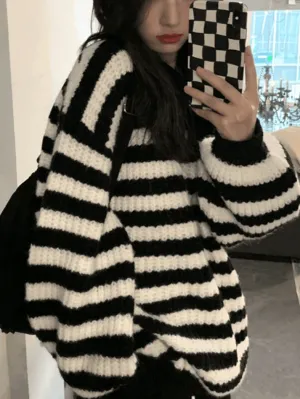 Cozy Striped Pullover Sweater