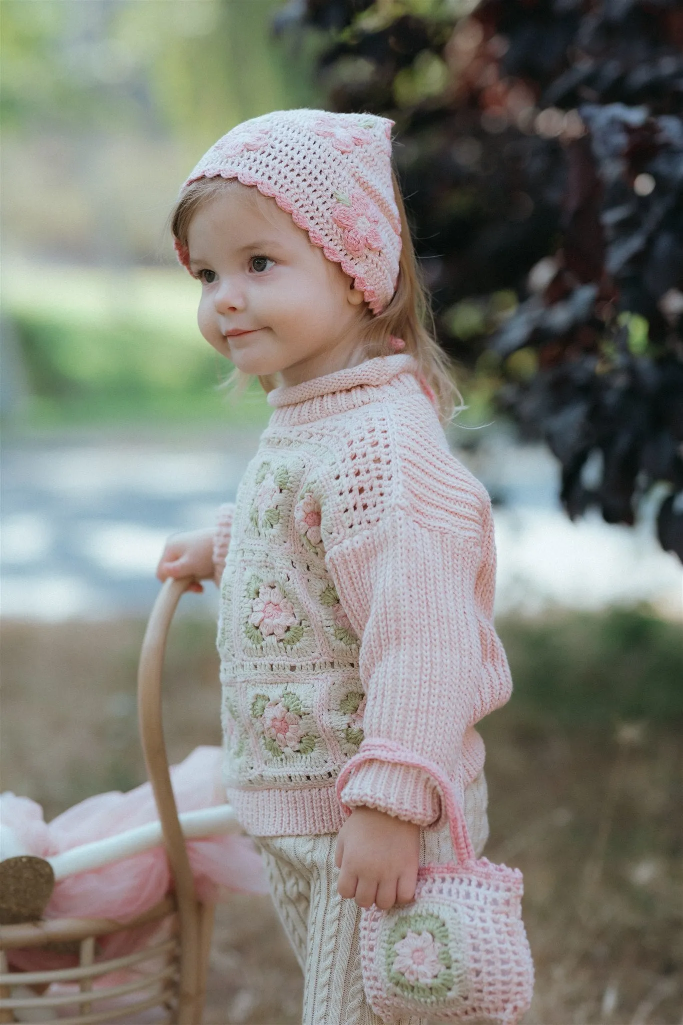 Crochet Purse - Pink Flower