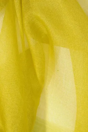 Dark Yellow Silk Organza Fabric