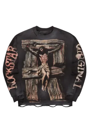 Deadra Black Crewneck