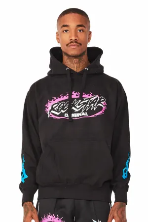 Draven Black Graphic Hoodie