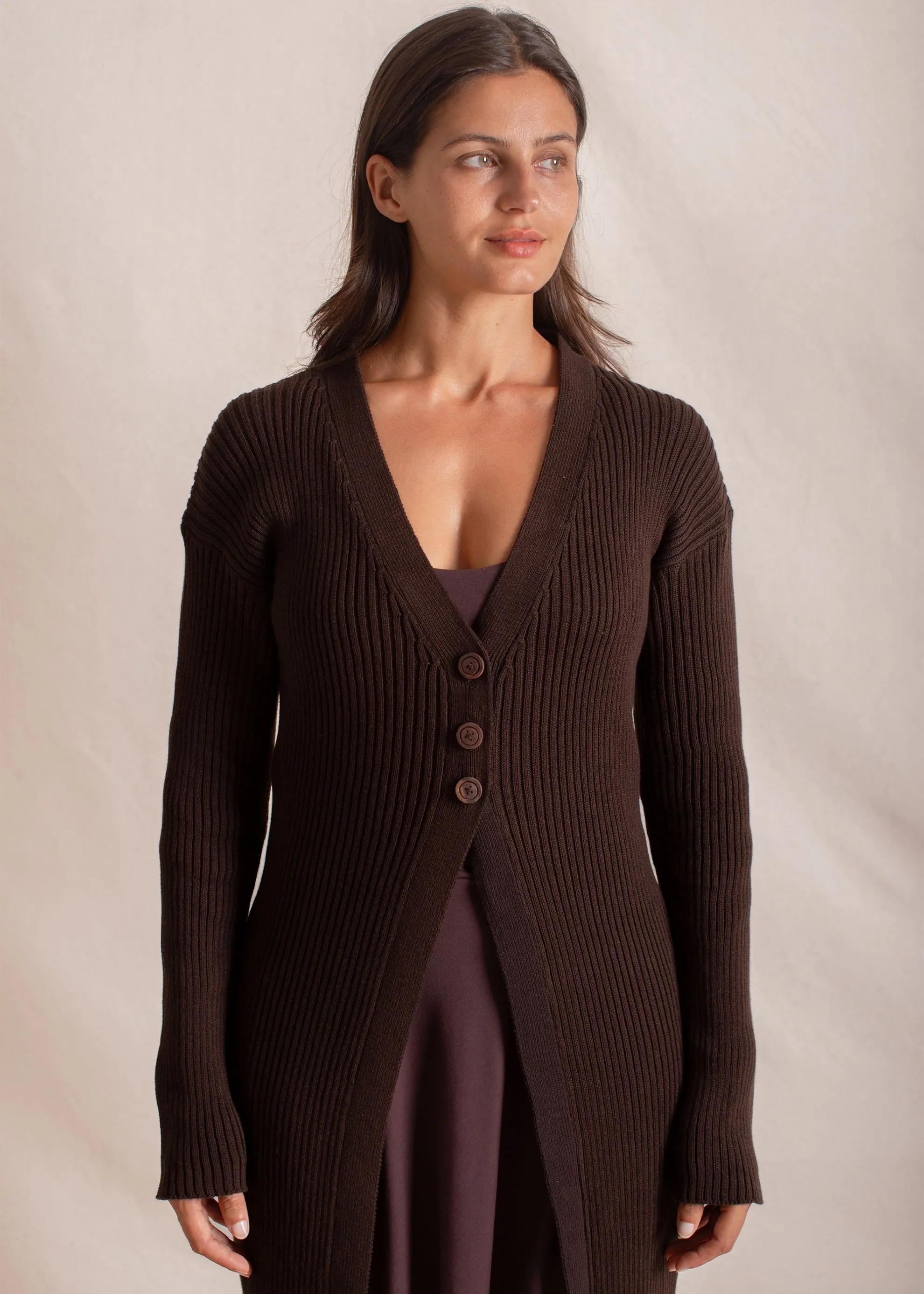 Earth Song Cardigan Brown