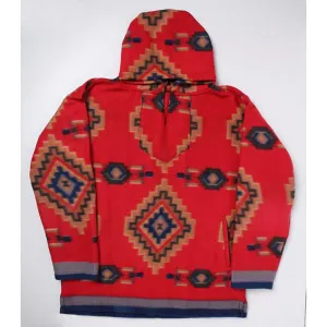 EL Paso Unisex Red  Aztec Fleece Pullover Hoodie