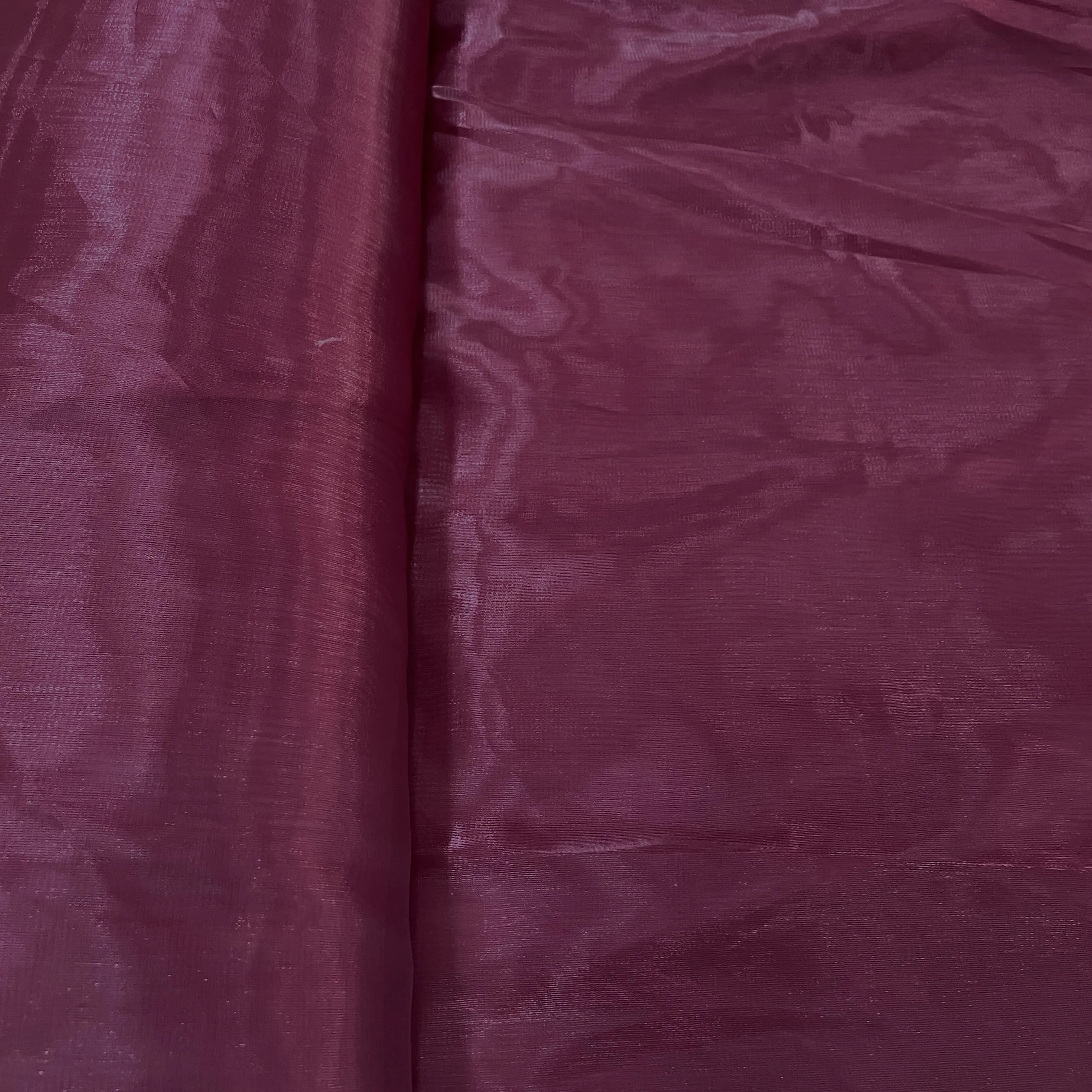 Exclusive Wine Solid Organza Fabric