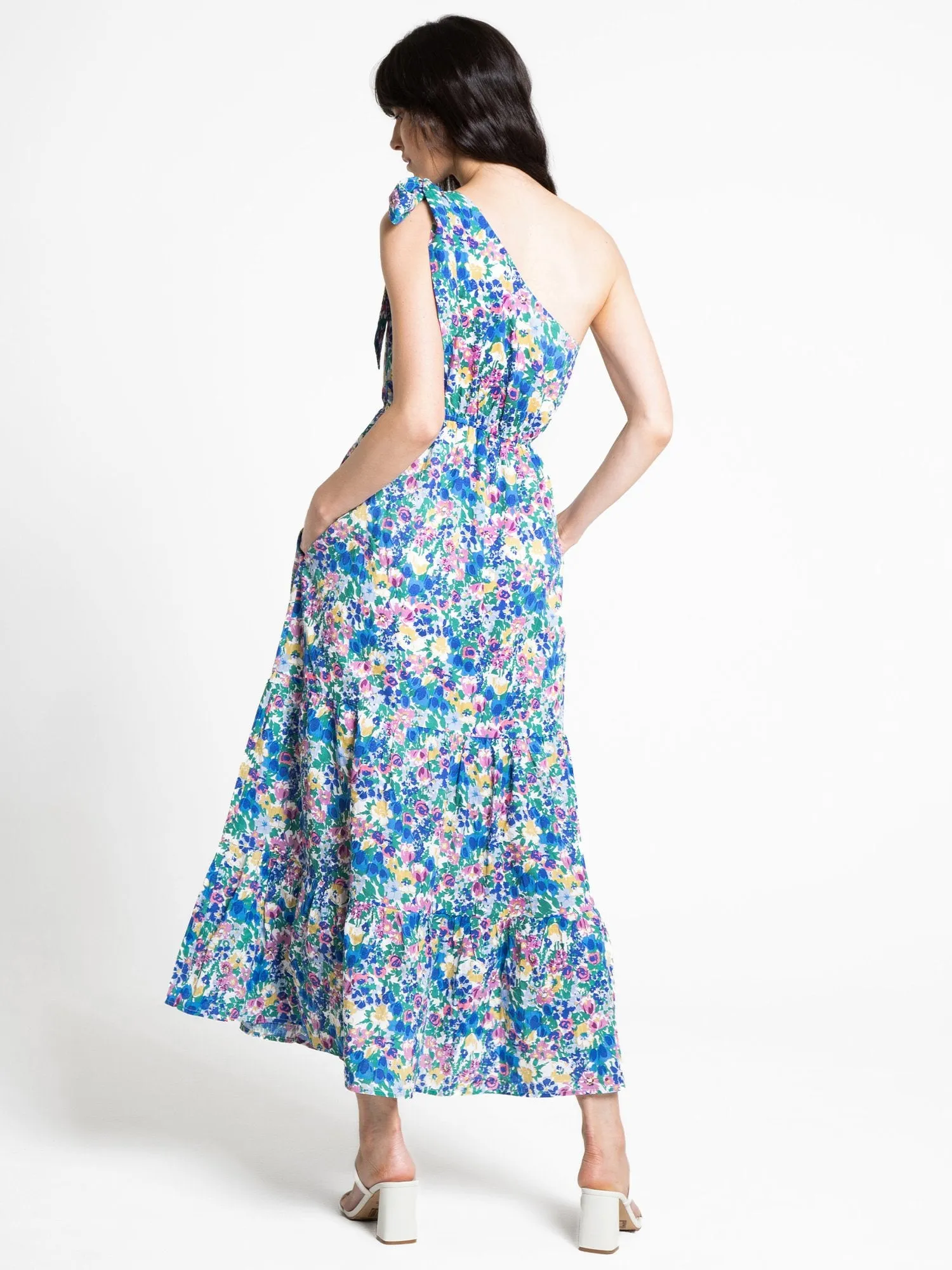 Floral-Print One-Shoulder Maxi Dress - Lena