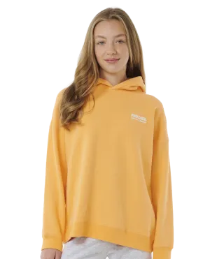 Girls Surf Puff Heritage Hoodie in Orange