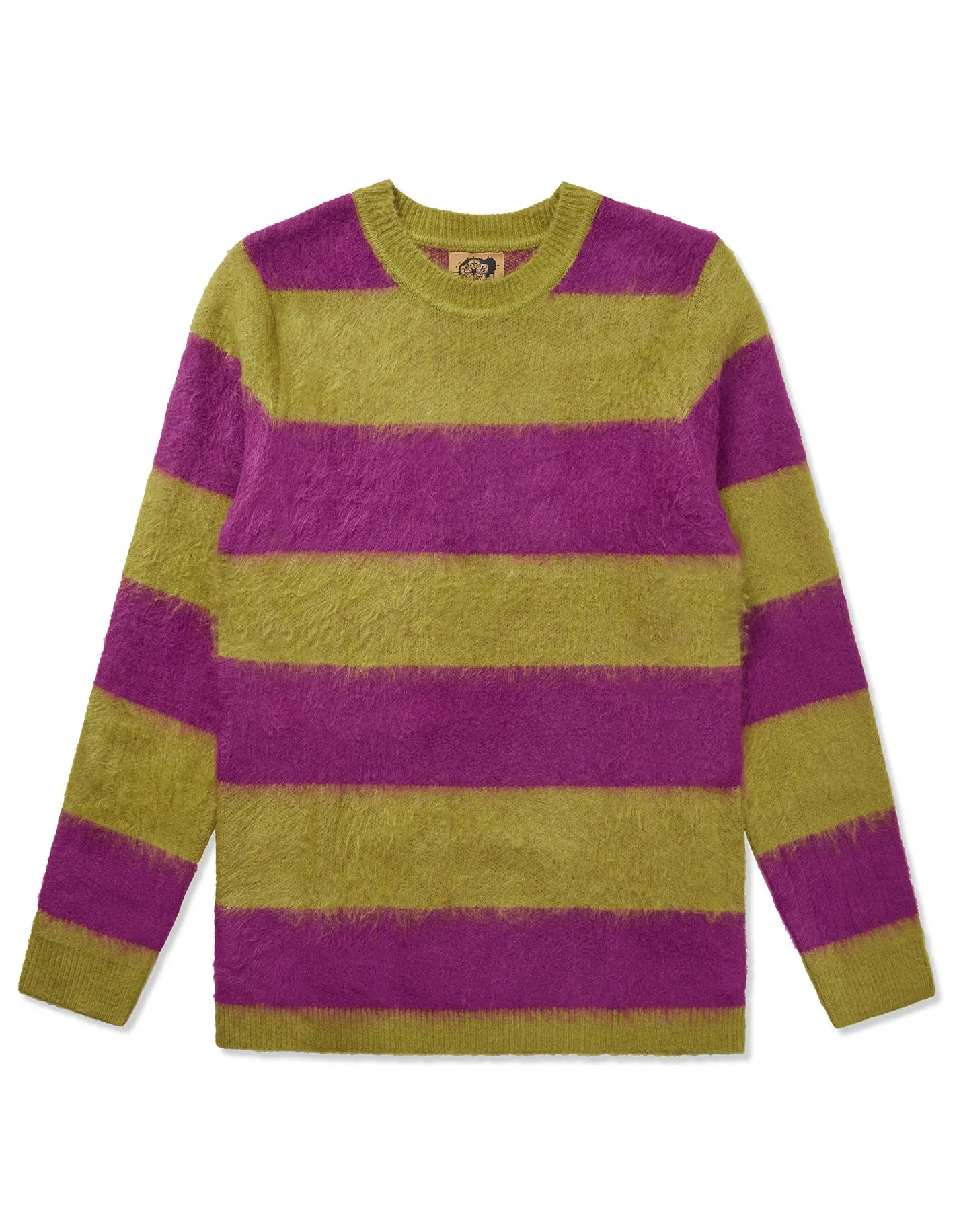 Green & Purple Stripe Mohair Jumper GOLD