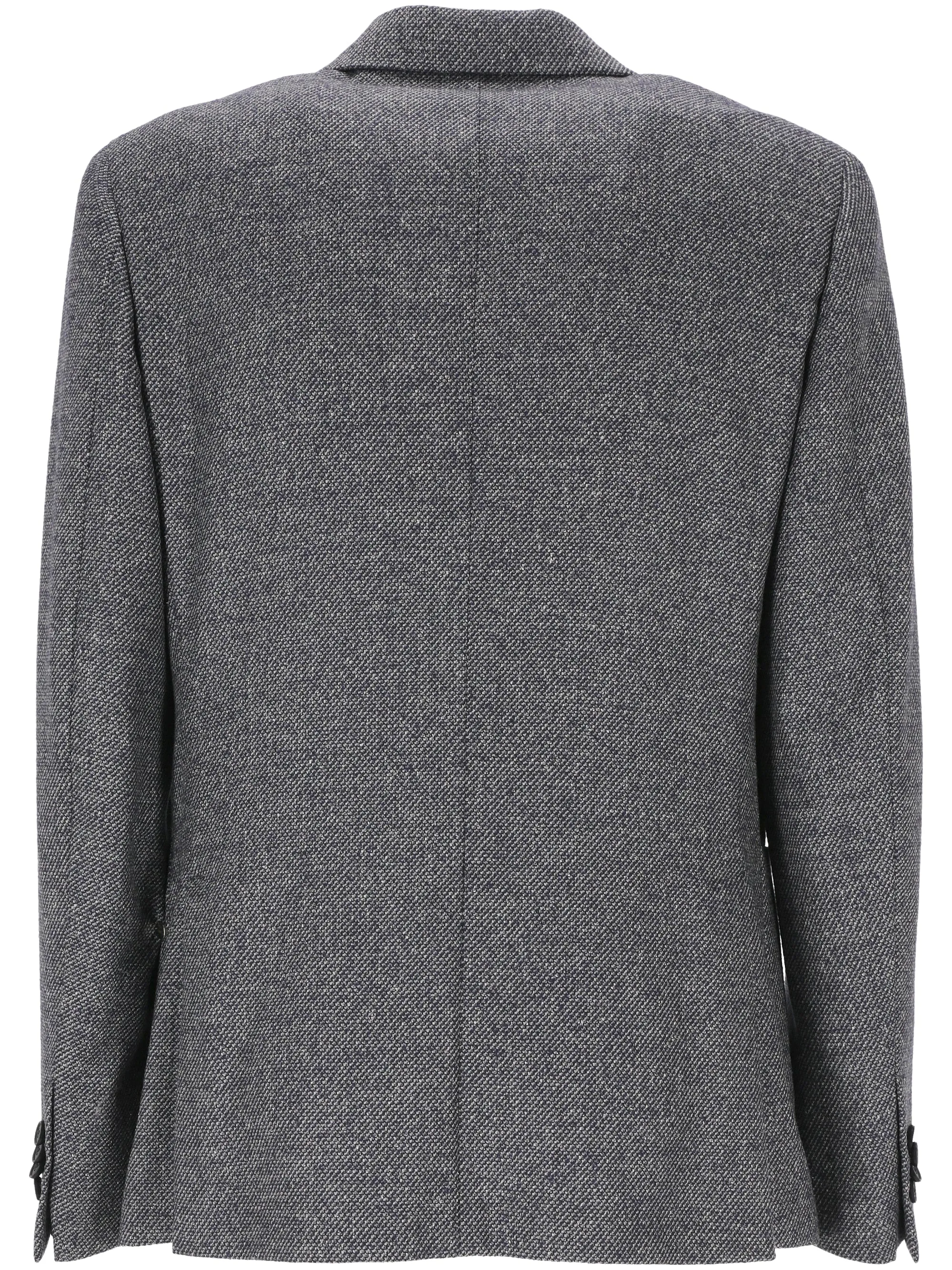 Grey Wool Blend Jacquard Jacket