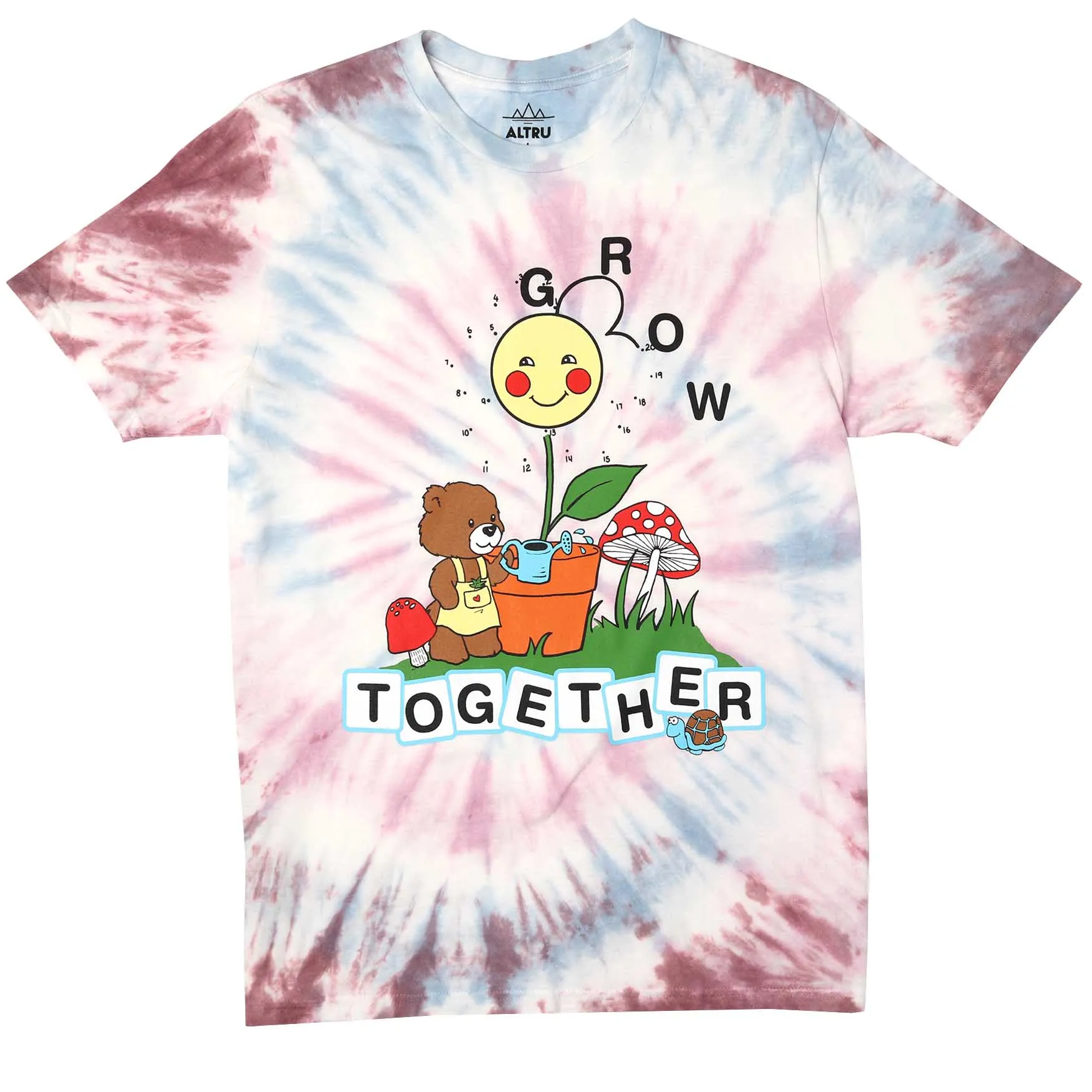 Grow Together tie dye graphic tee