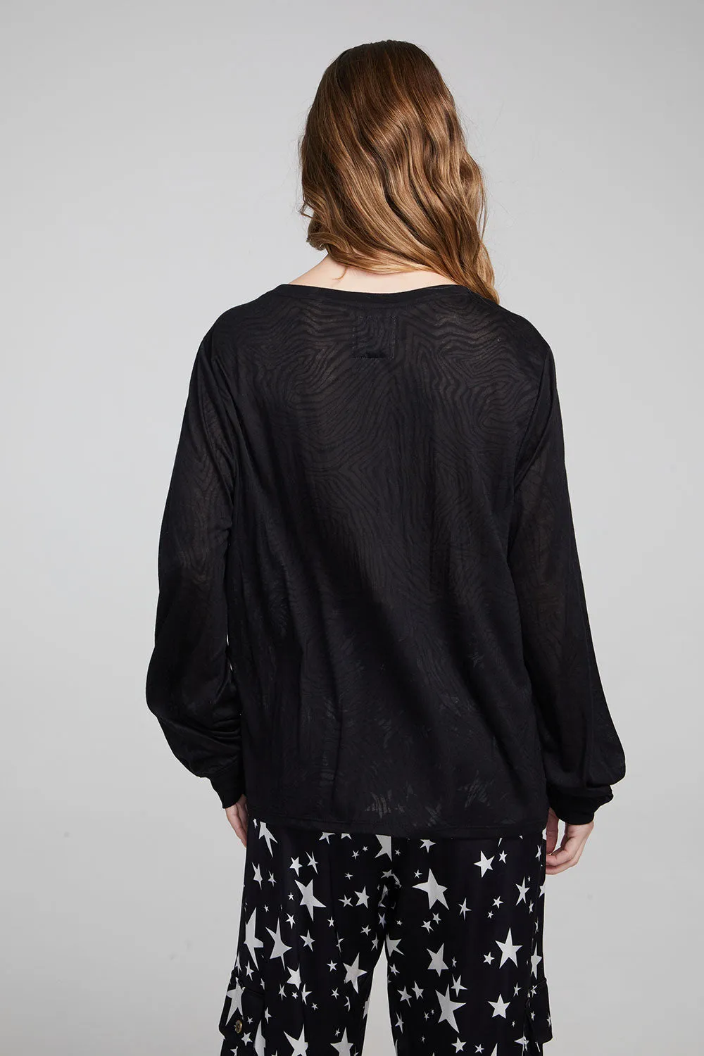 Kara Shadow Black Long Sleeve