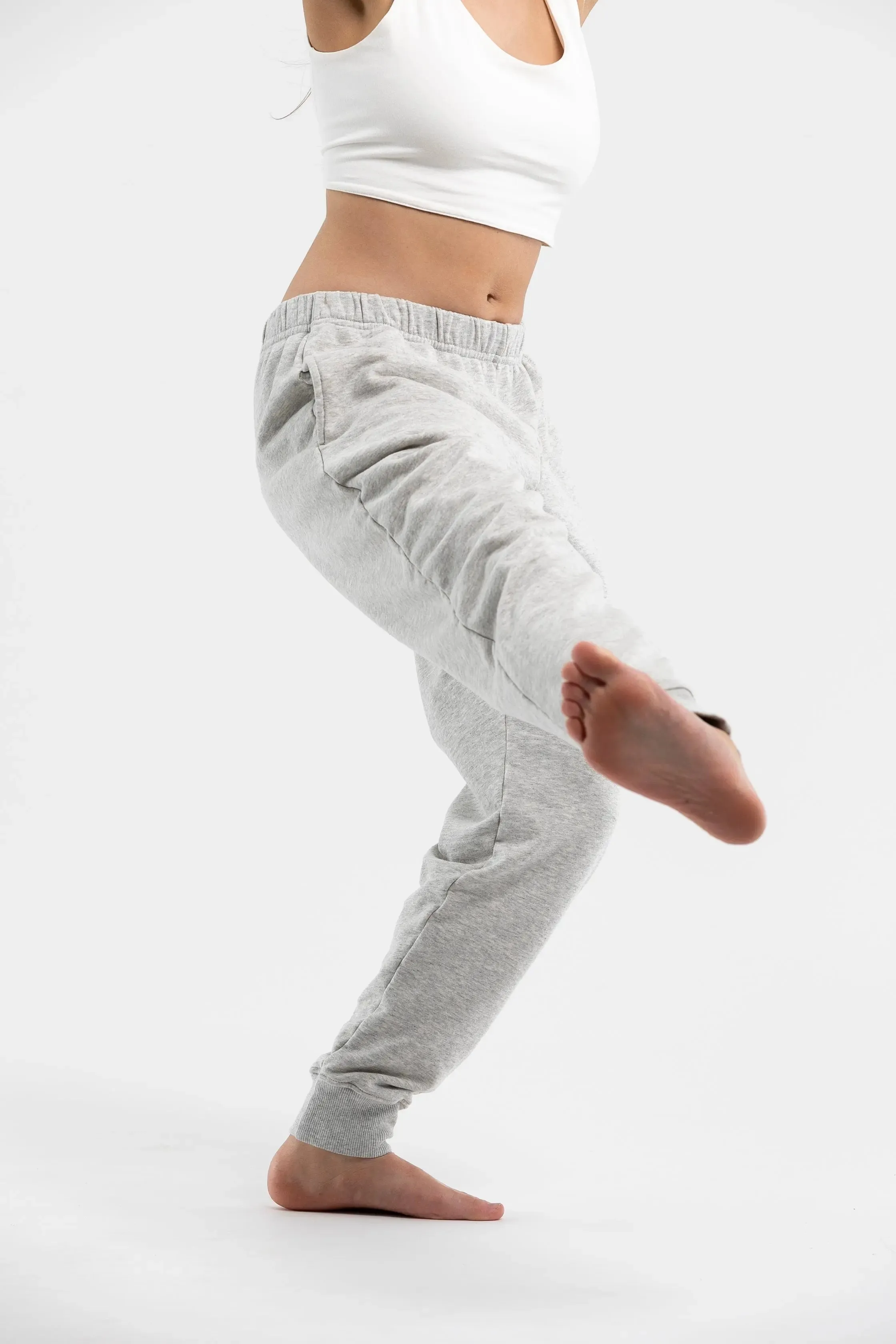 Luna Organic Tapered Leg Pants | Grey