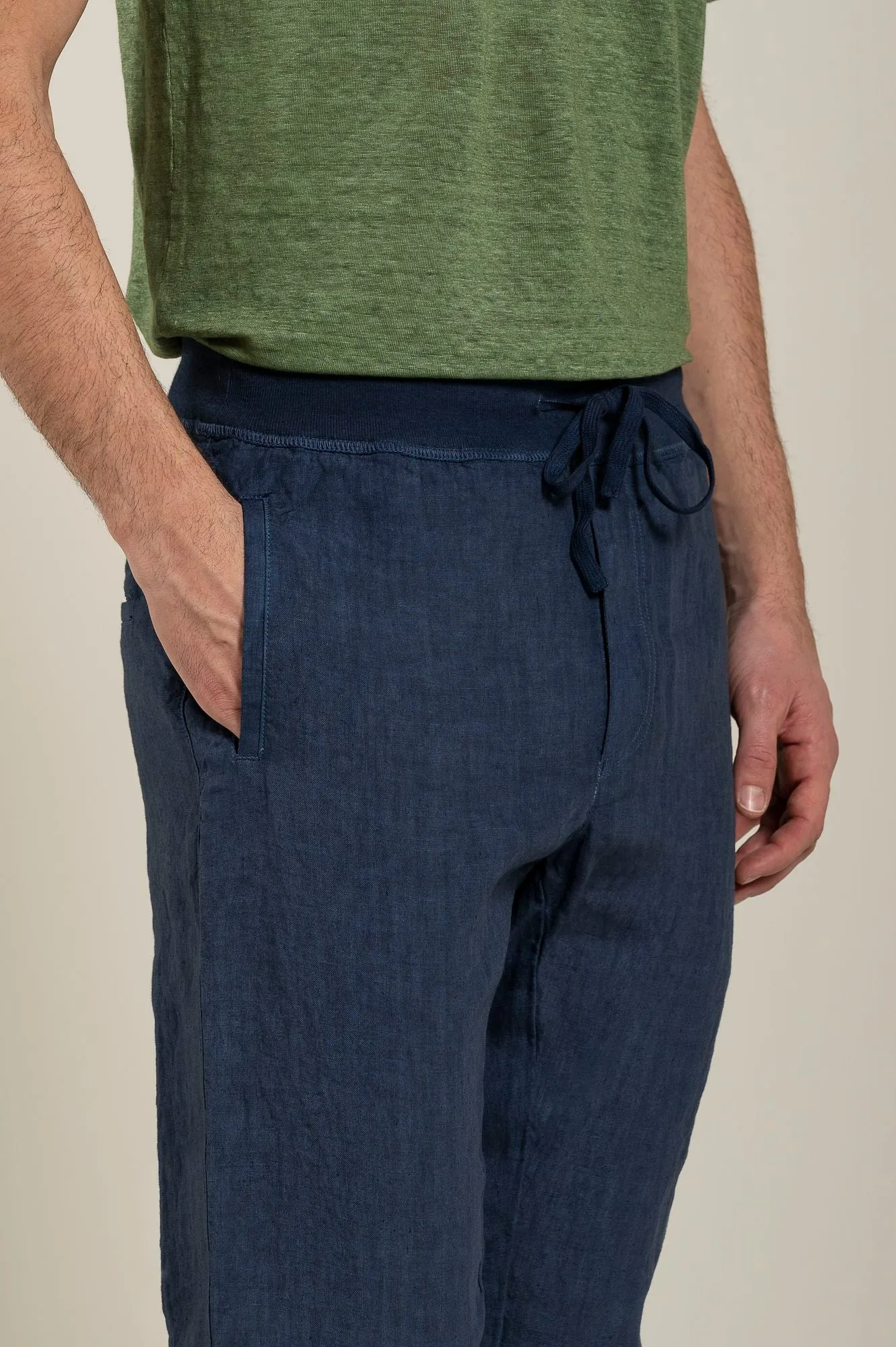 Man Melange Drawstring Pant