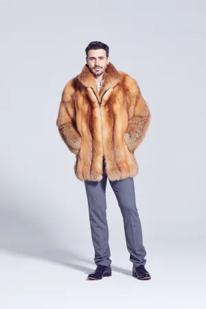 Men's Derek Red Fox Fur Jacket