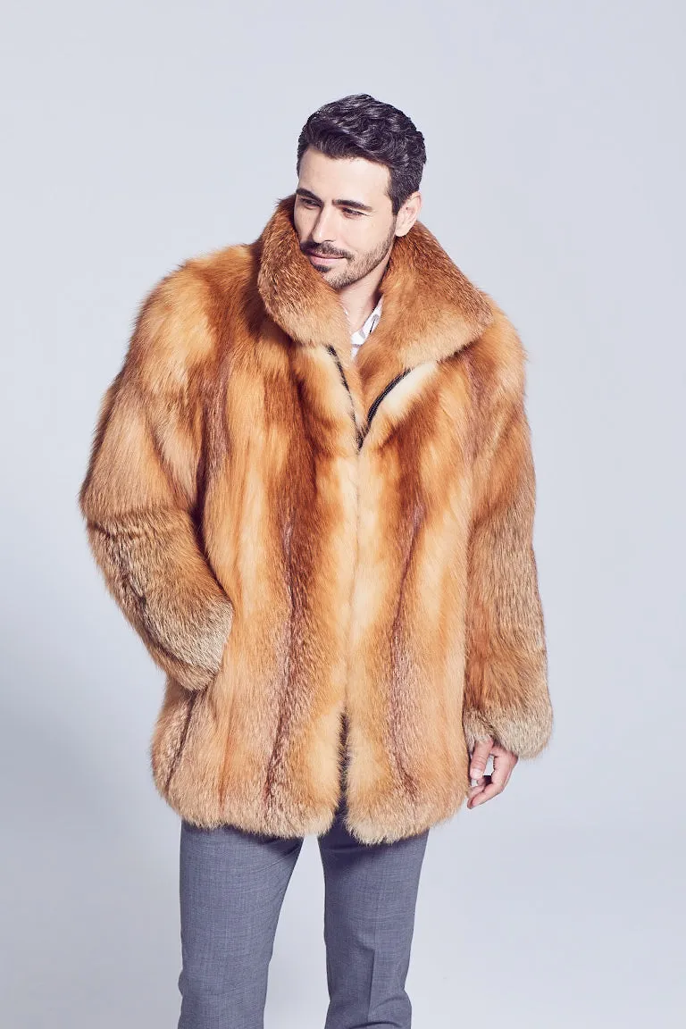 Men's Derek Red Fox Fur Jacket