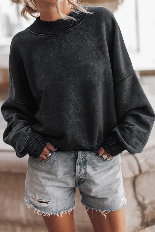 Mineral Washed Acid dye Sweatshirt Pullover (SMALL-2X)