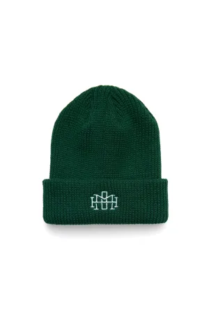 Monogram Beanie - Forest Green