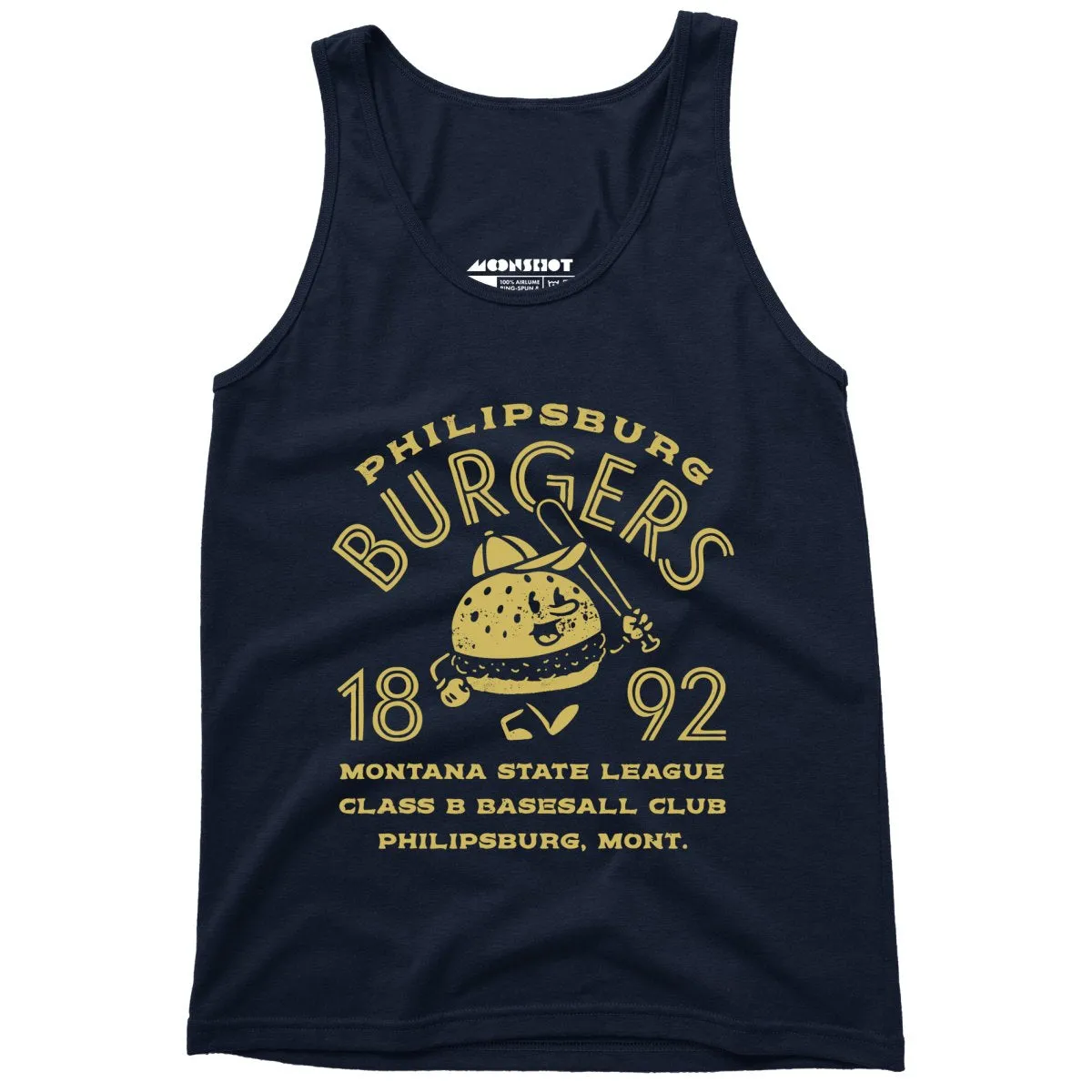 Philipsburg Burgers - Montana - Vintage Defunct Baseball Teams - Unisex Tank Top