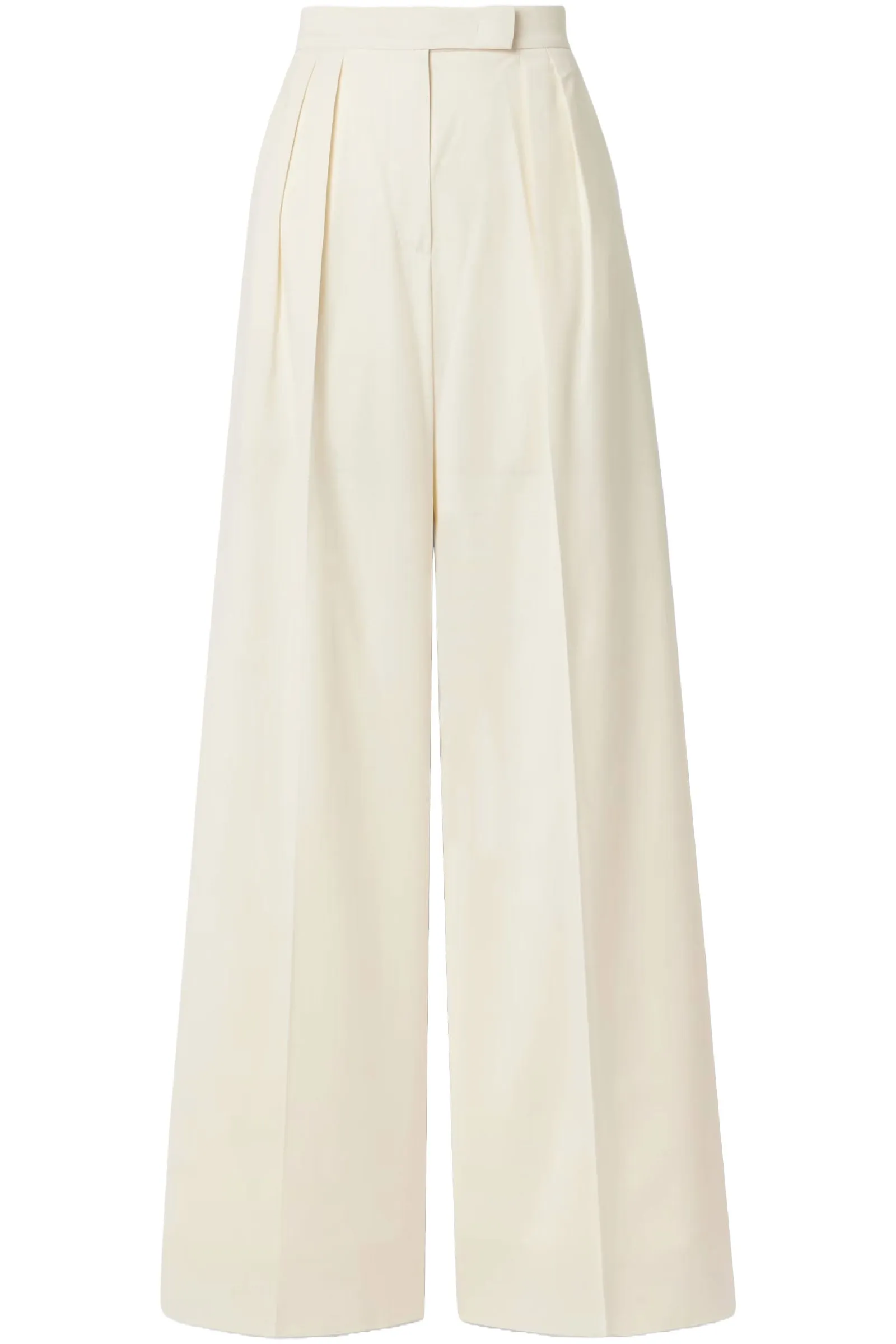 Piombo Pleated Wool Wide-leg Pants