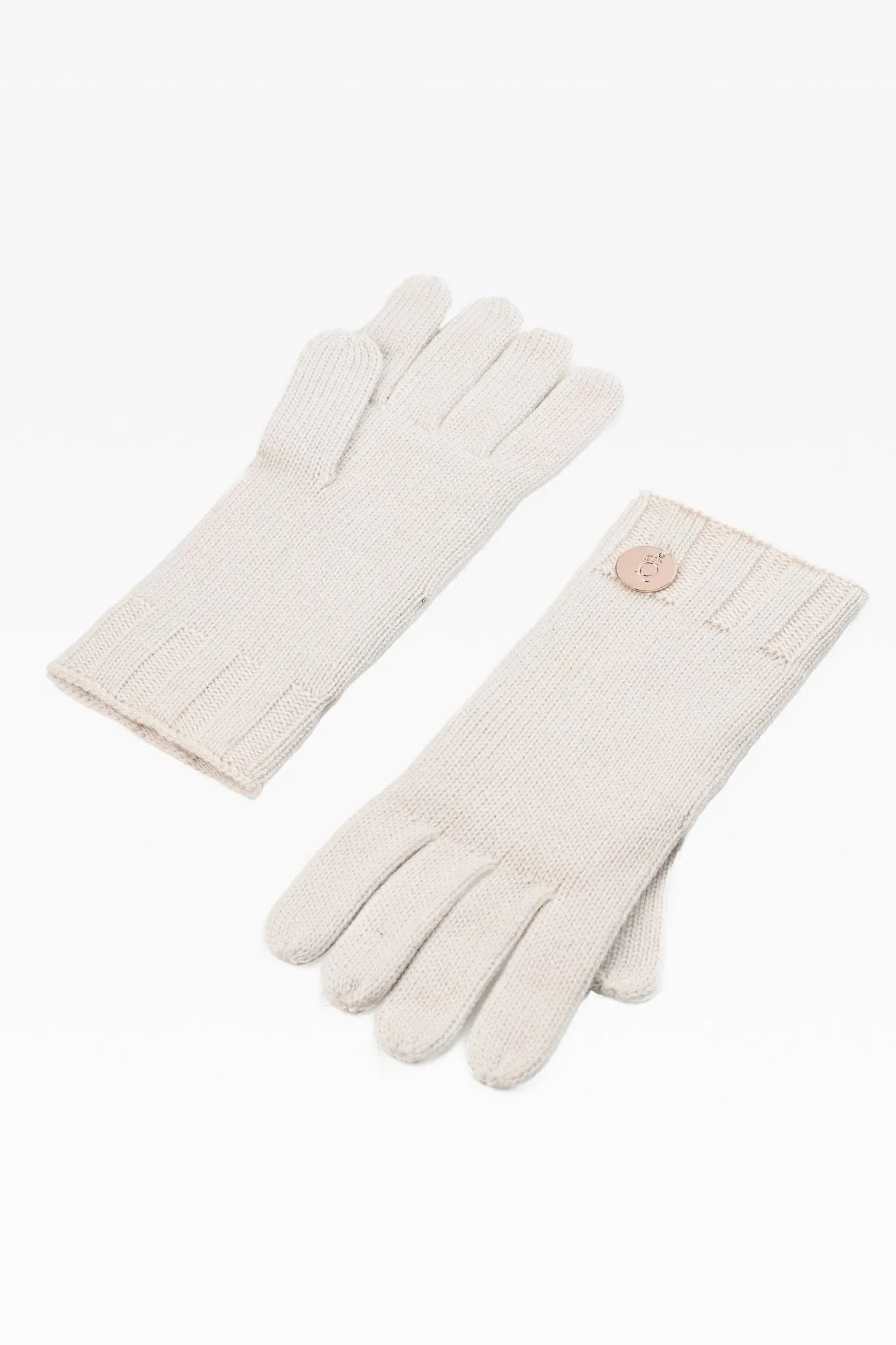 Rebecca Plain Gloves in Fog: Cashmere & Wool Blend