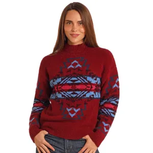 Rock & Roll Women's Dark Red Southwest Sweater