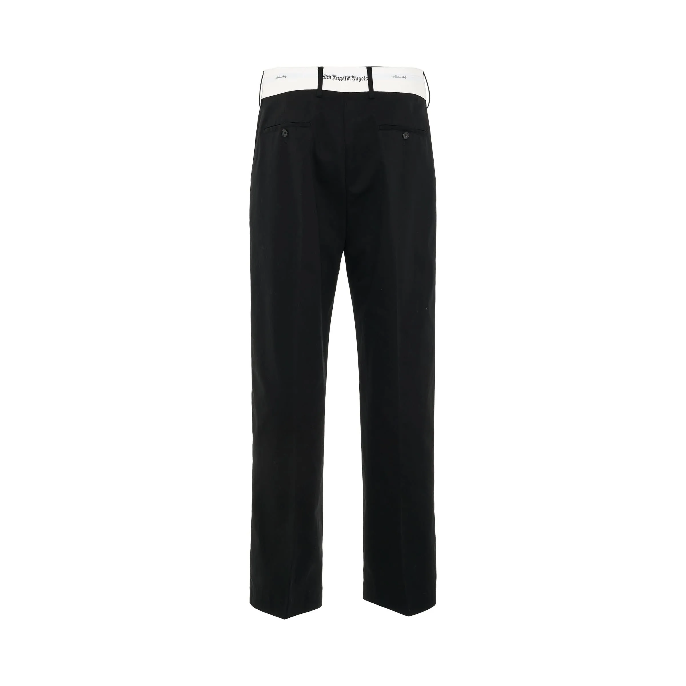 Satorial Waistband Chino Pants in Black