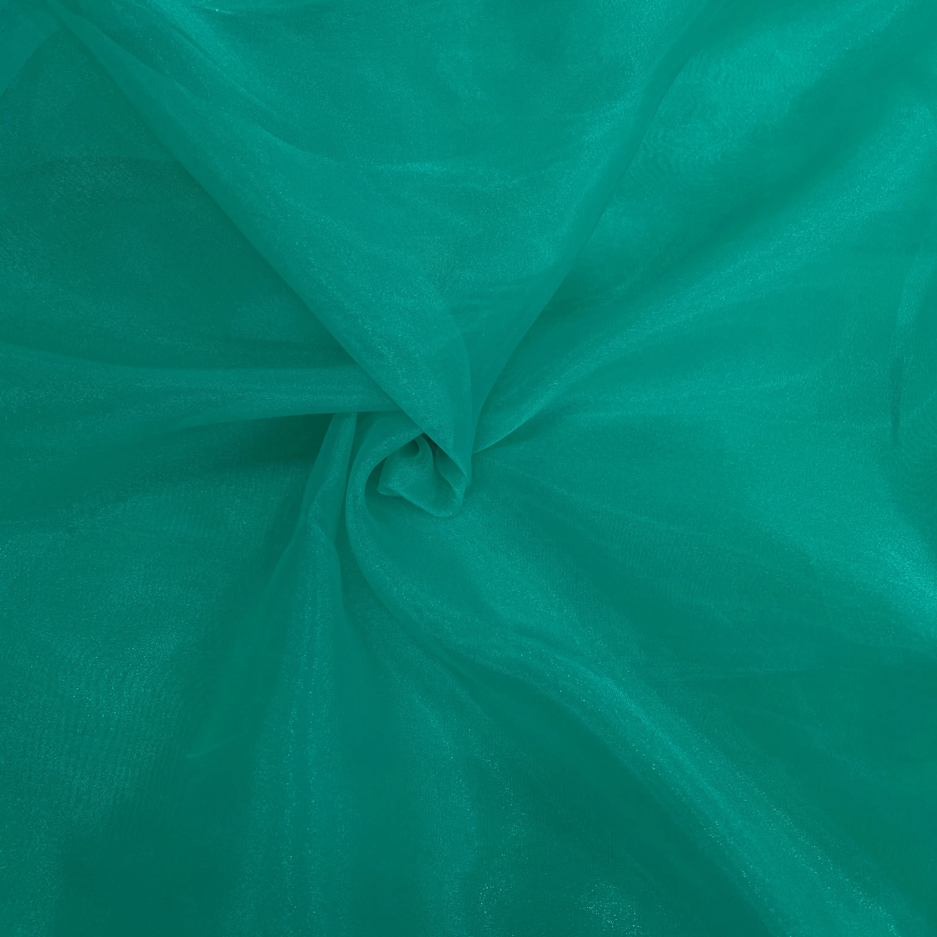 Sea Green Solid Organza Tissue Fabric