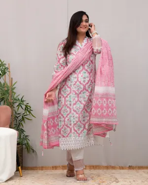 Shabana Cotton Pakistani Suit with Lace Detailing