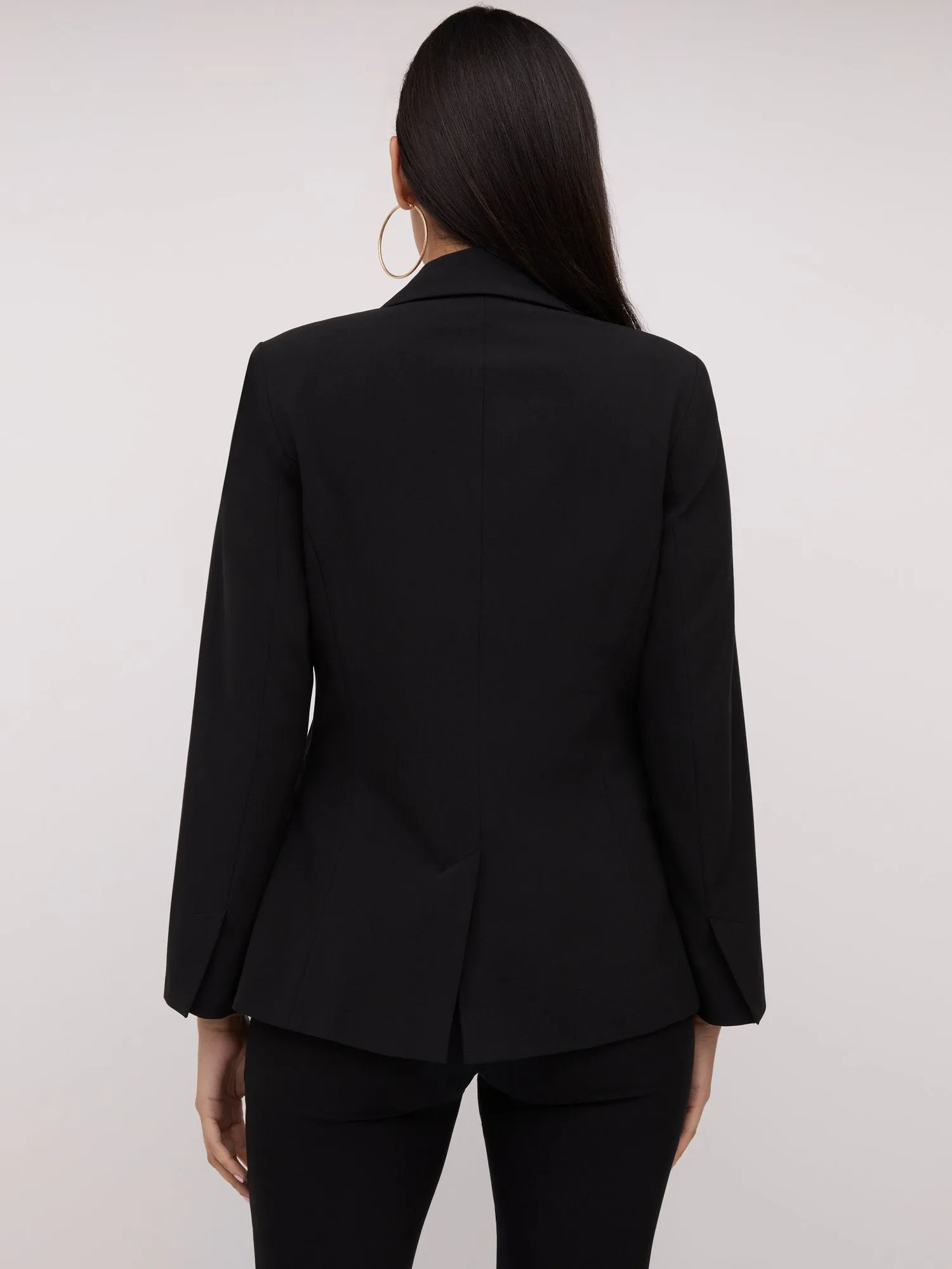 Single-Button Oversized Blazer - Essential Stretch