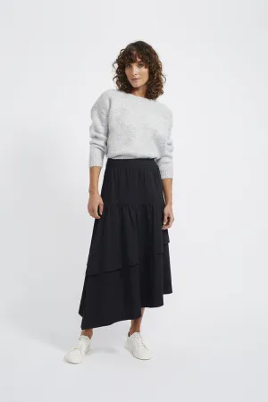 Staple - Zaria Ruffled Midi Skirt - Black