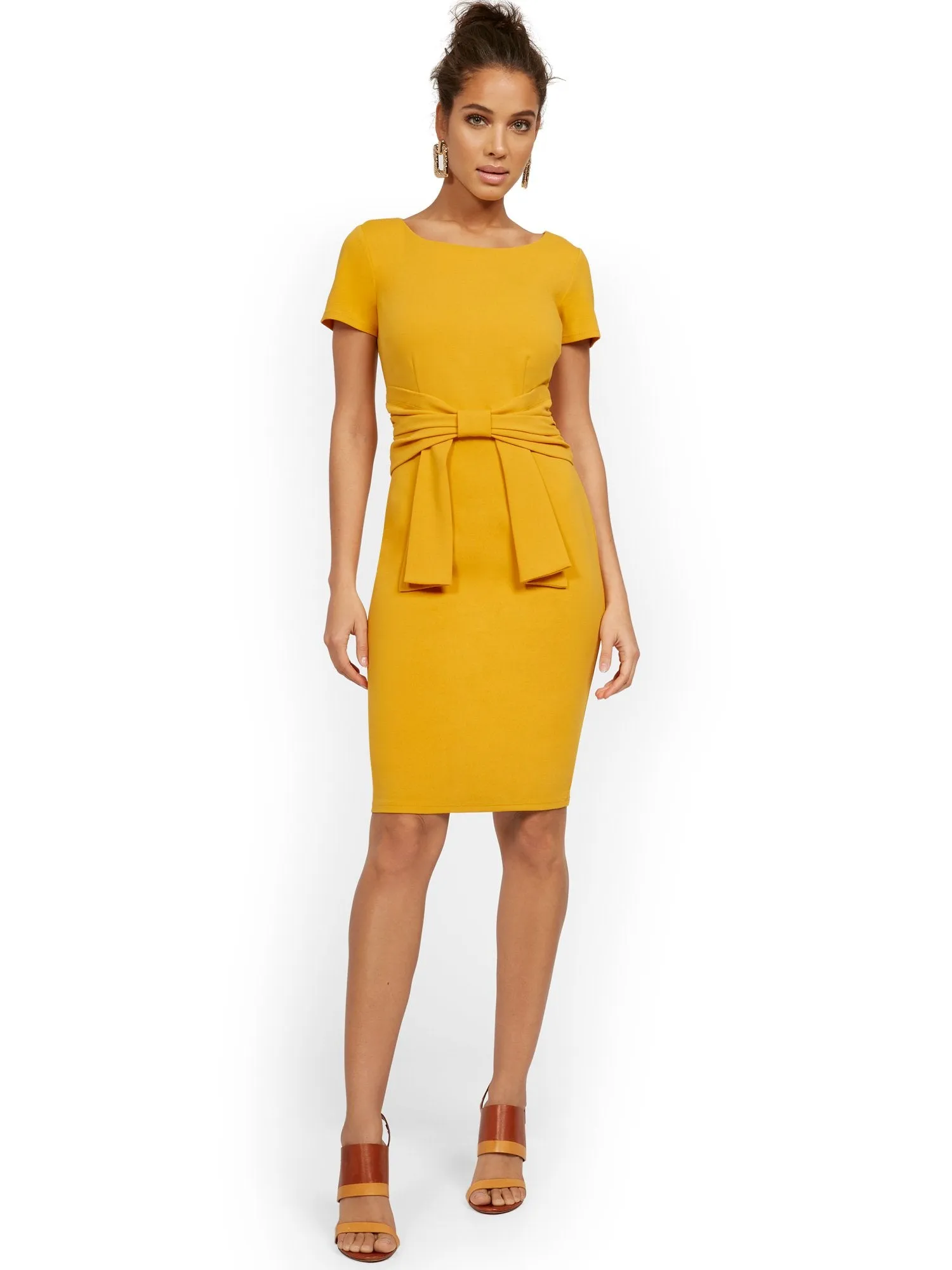 Tie-Front Sheath Dress - Magic Crepe®