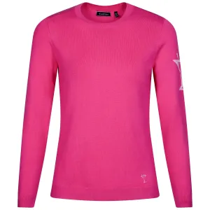 Womens Martini Crew Neck Sweater Hot Pink - SS24