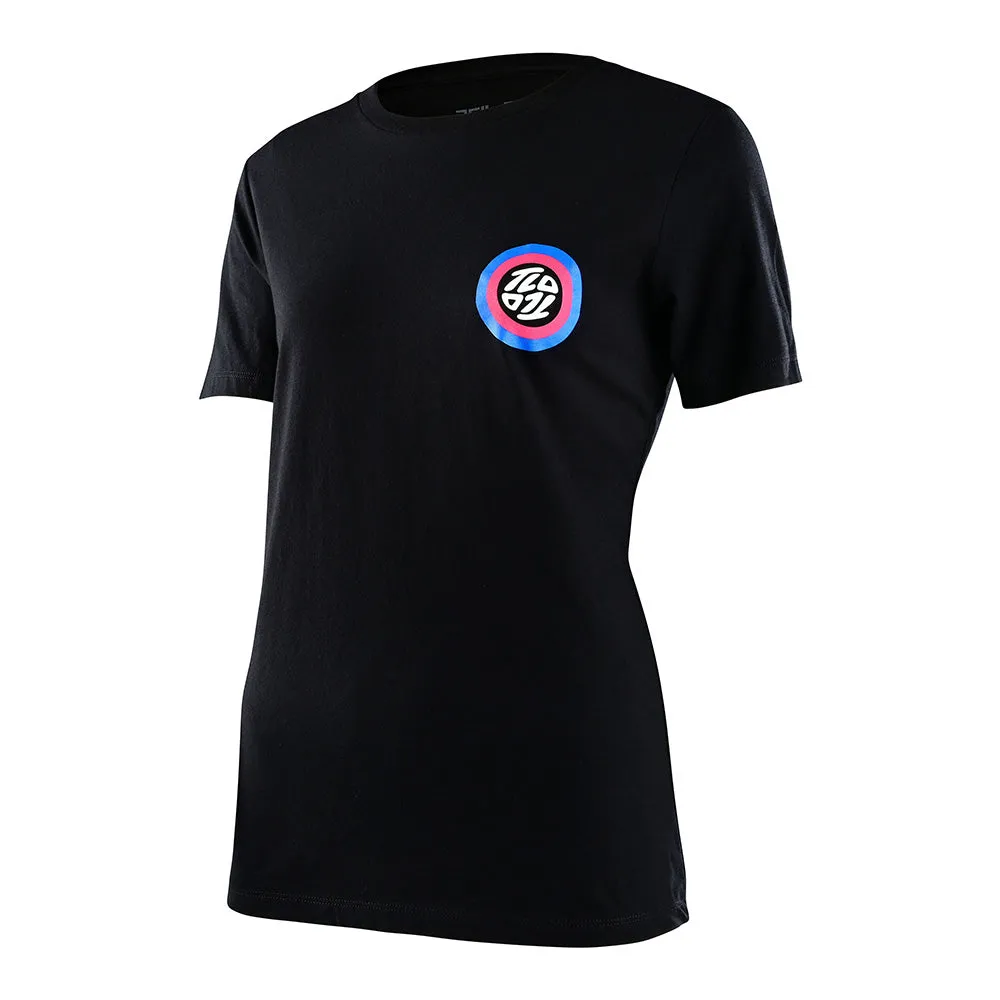 Womens Short Sleeve Spun Black